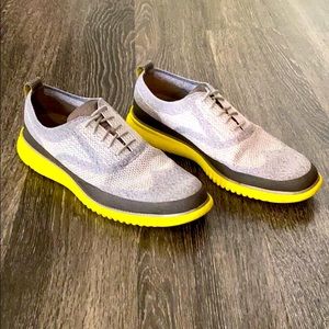 Cole Haan Zerogrand Gray Wingtip w/ Yellow 10.5